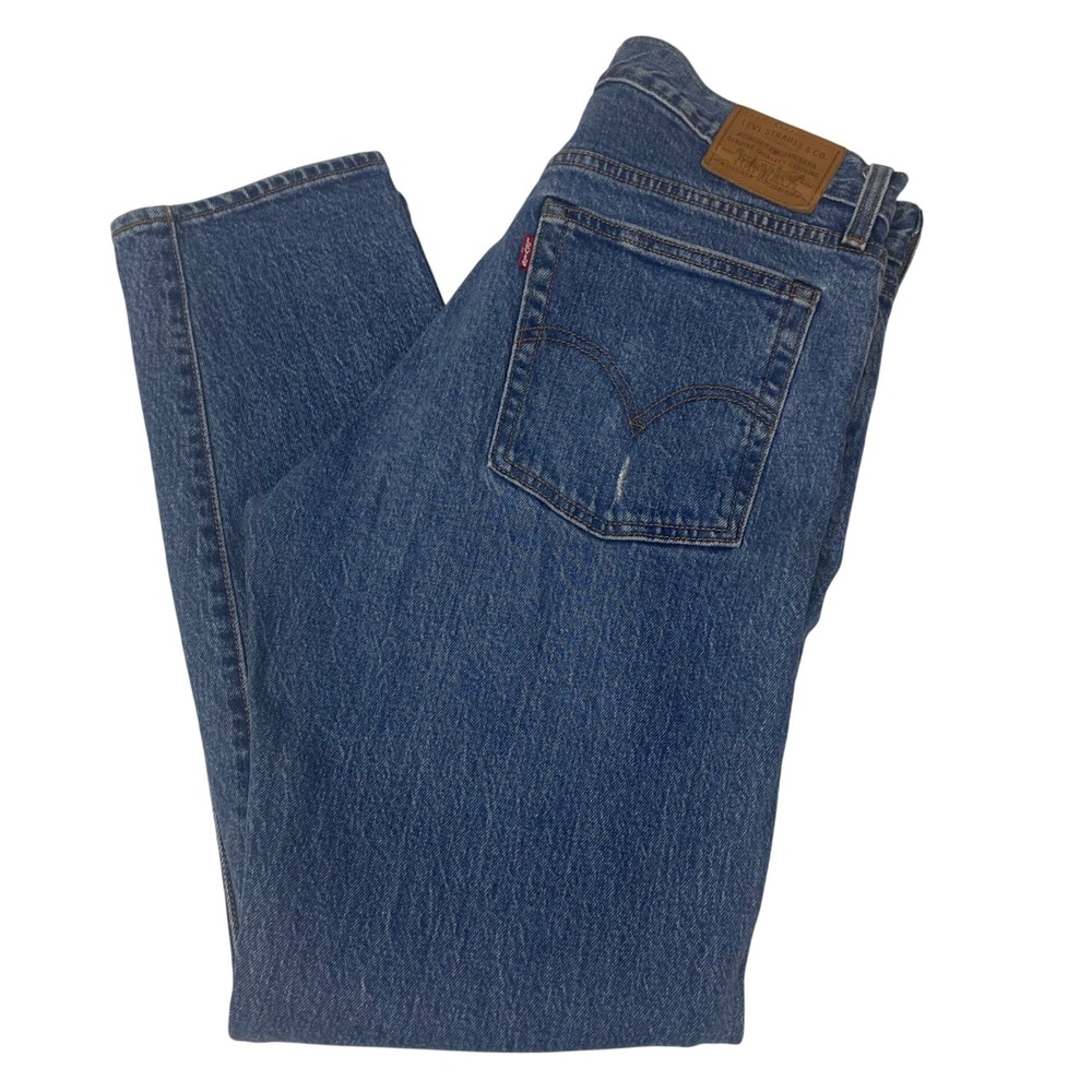 Levi's Women's Wedgie Fit Straight‎ Leg Jeans Distressed Blue Size 29